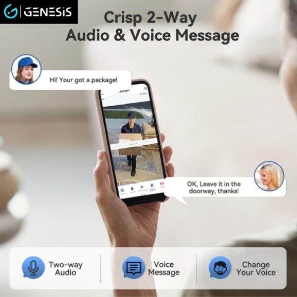 [FREE Installation] GENESIS WD14 Outdoor Wifi Video Doorbell Camera (Dual Camera) - Image 4