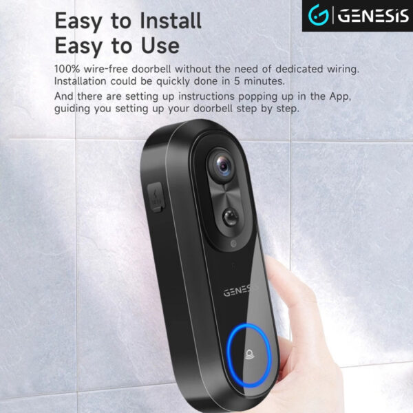 [FREE Installation] GENESIS WD13 Outdoor Wifi Video Doorbell Camera (Dual Band - Support 2.4G/5G Network) - Image 6