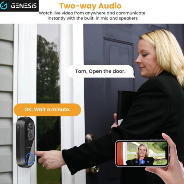 [FREE Installation] GENESIS WD13 Outdoor Wifi Video Doorbell Camera (Dual Band - Support 2.4G/5G Network) - Image 4