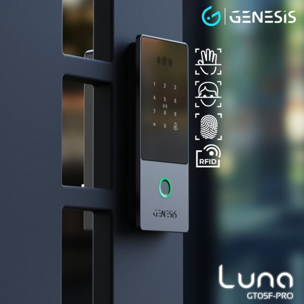 [FREE Installation] GENESIS Luna™  GT05F-PRO Slimest Palm Vein & 3D Face Recognition Dual Sync Gate Lock - Image 3