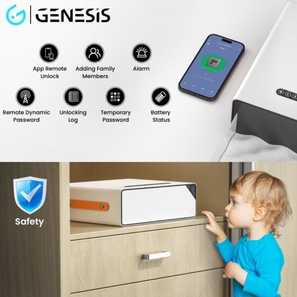 GENESIS SF01 App Biometric Password Smart Safe – Smart Home and Digital ...
